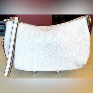 HENRI BENDLE White Leather Crossbody, EUC